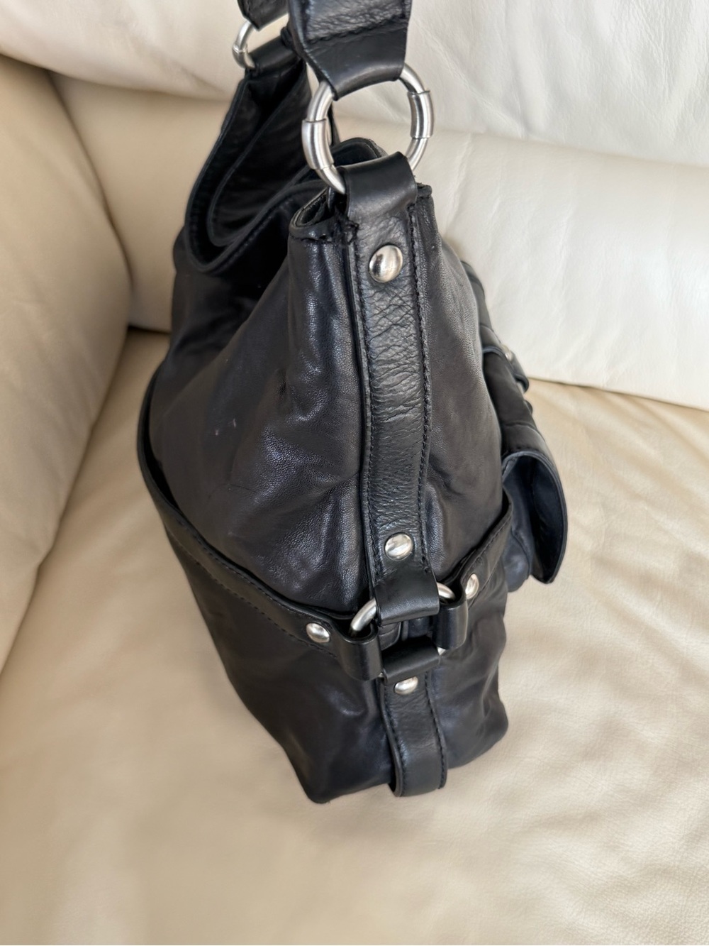 Michael Kors Black Leather Shoulder Bag - Picture 11 of 15
